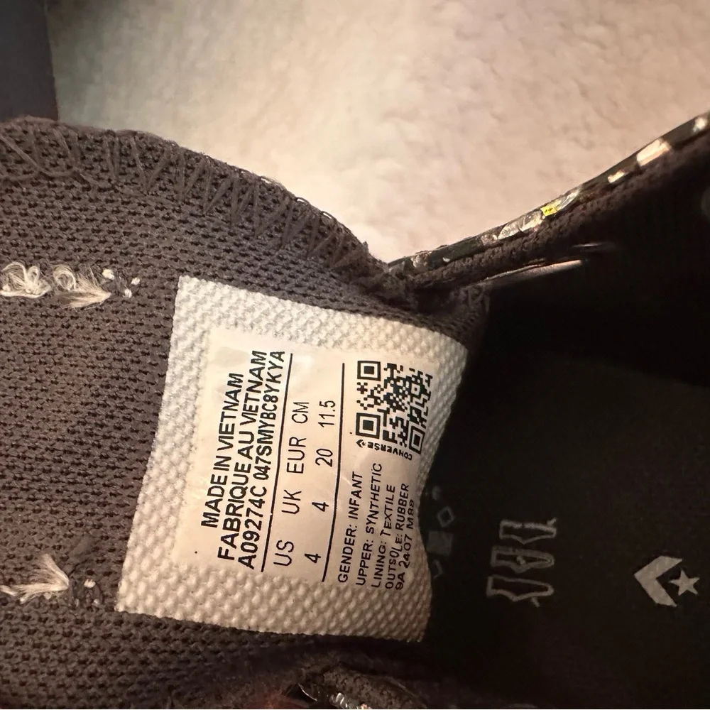 Converse Kids' Glitter Black Sneakers